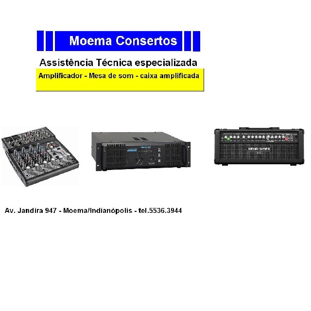 Consertos de mesa de som